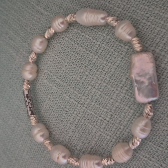 Natural Pearl Choker & Matching Braclet - Picture 4 of 7